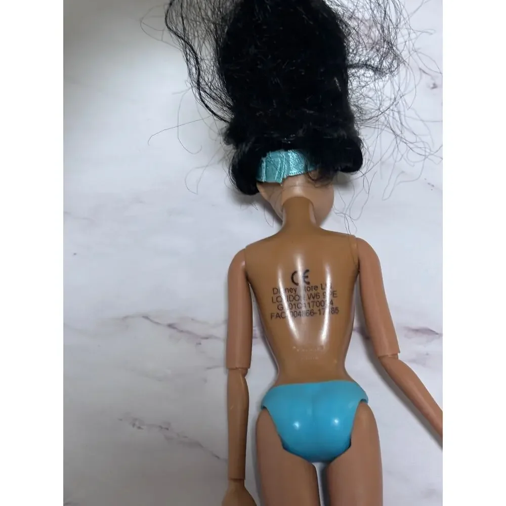 Disney Store London Aladdin Princess Jasmine Articulated Barbie Doll Nude 12”